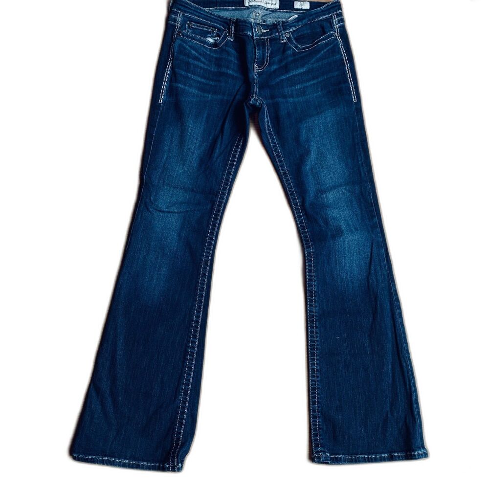 BKE Sabrina Dark Wash Flare Stretch Jeans Cowgirl Streetwear 32x31‎